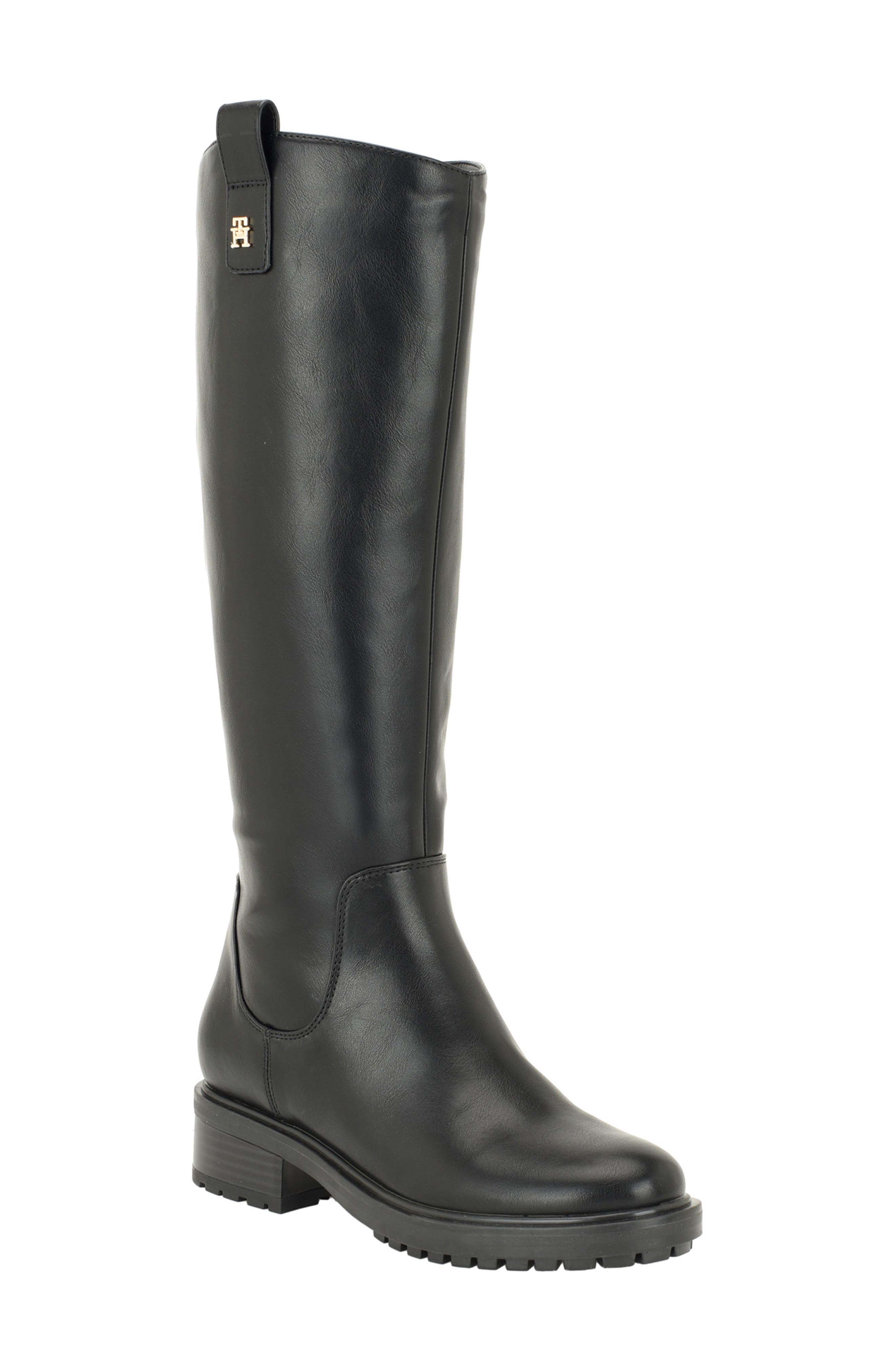 Ashere Knee High Boot, Main, color, BLACK
