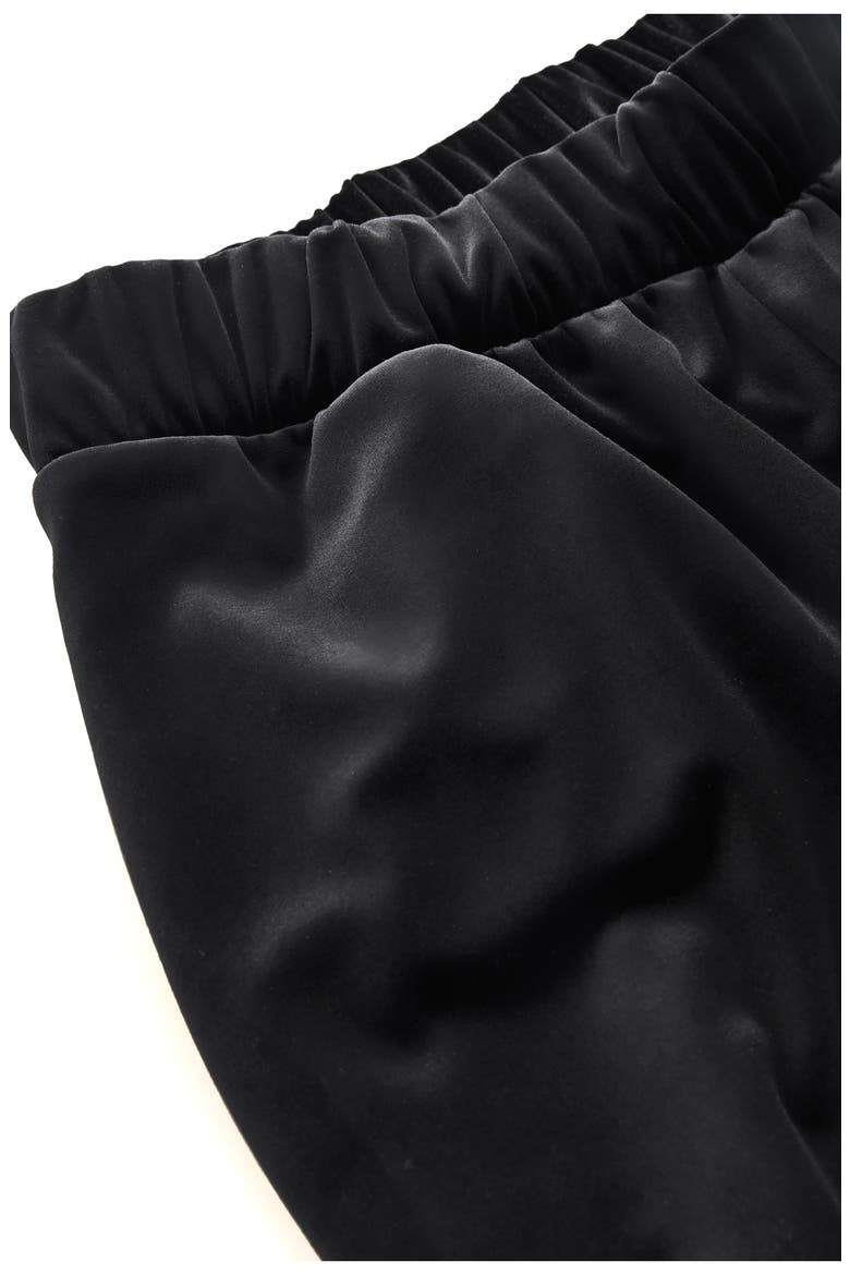 Velvet Wide Leg Pants, Alternate, color, BLACK