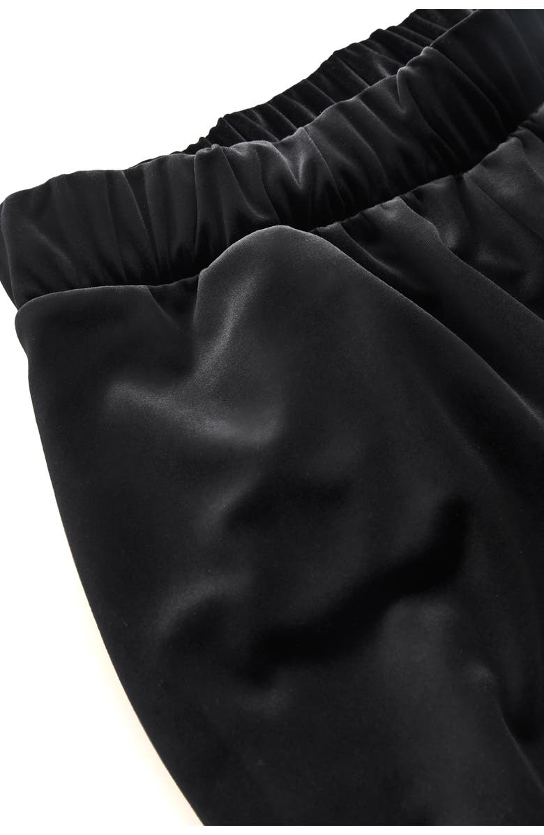 NEXT Velvet Wide Leg Pants, Alternate, color, Black