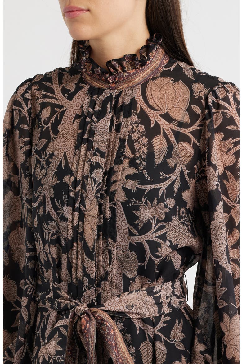Moses Mixed Print Long Sleeve Dress, Alternate, color, BLACK MULTI