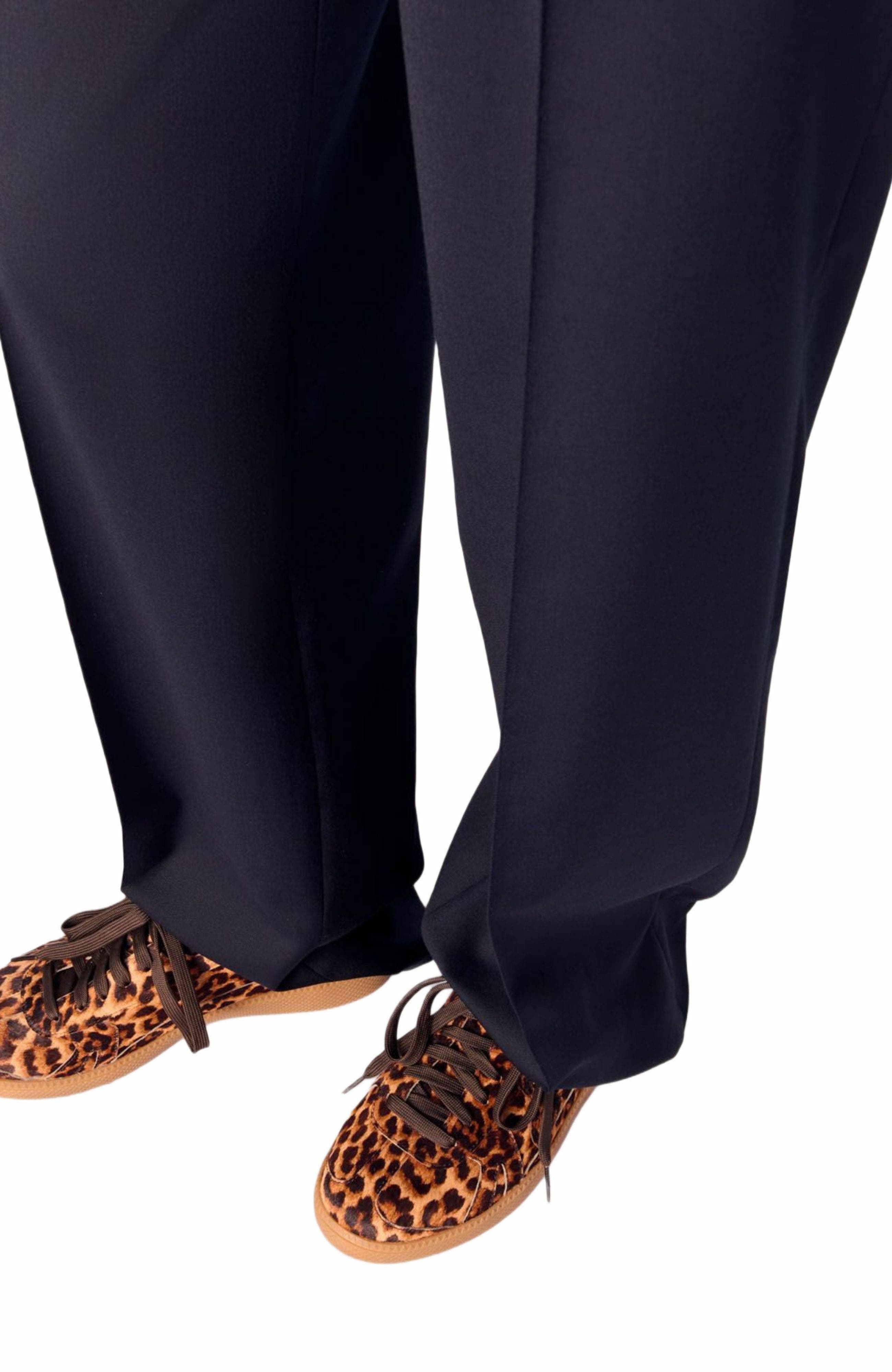 maje Leopard-effect leather ballet flats, Alternate, color, 