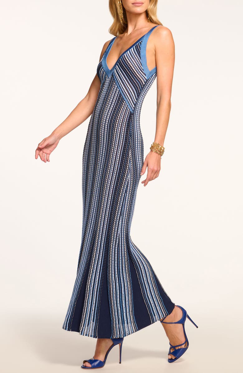 Ramy Brook Paetyn Textured Stripe Knit Maxi Dress, Main, color, 