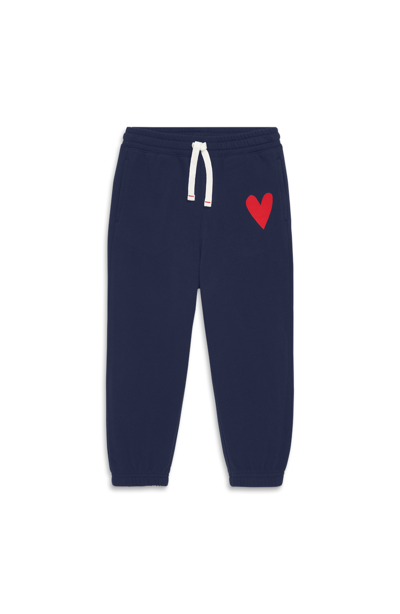 Primary Kids Heart Sweatpant, Main, color, Navy Lollipop