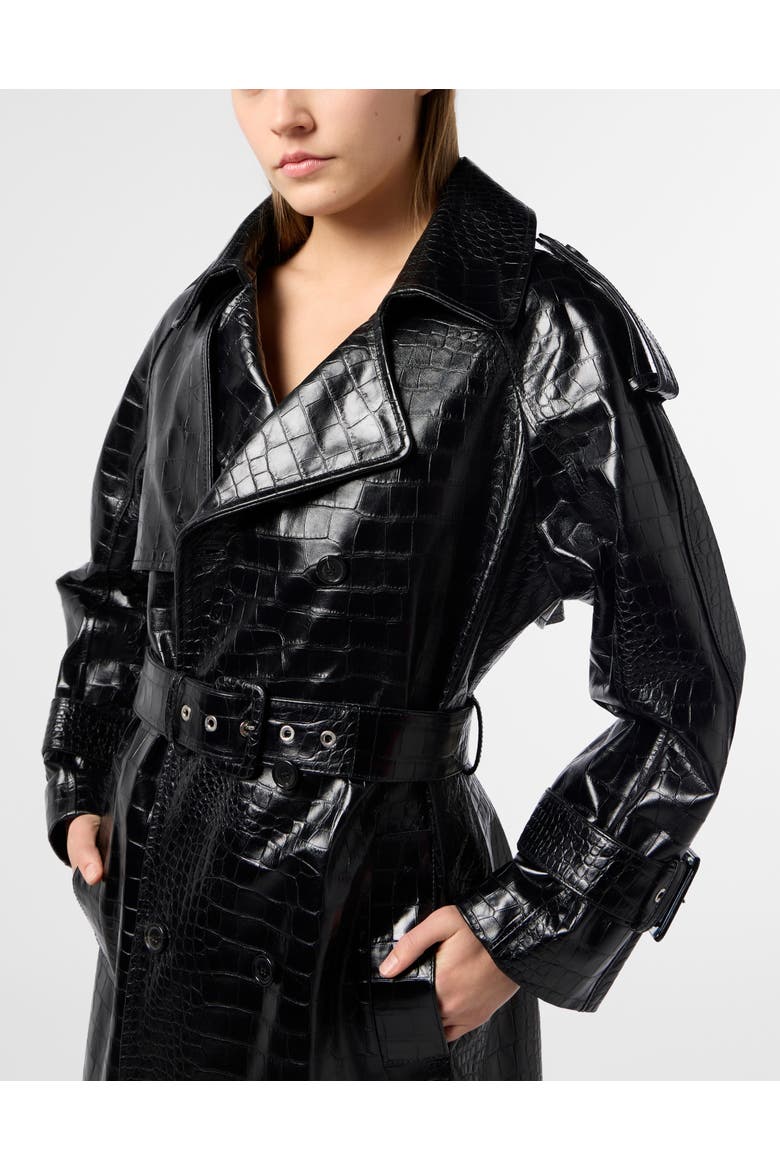 Long Trench Coat Cocco Women, Alternate, color, black