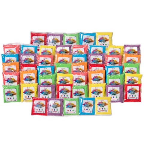 100Gm All Natural, Washable, Biodegradable, Holi Nontoxic Color Powder, 50 Pack
