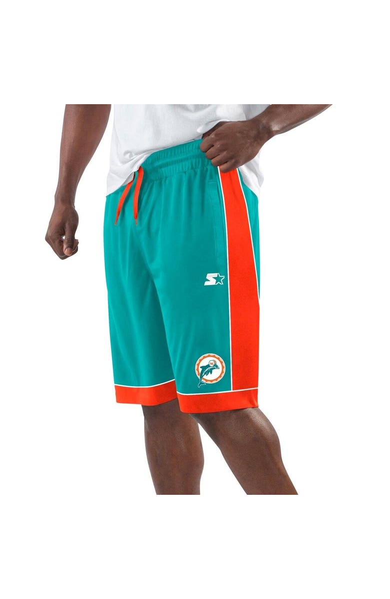 STARTER Men's Starter Aqua Miami Dolphins Throwback Fan Favorite Shorts, Main, color, Aqua