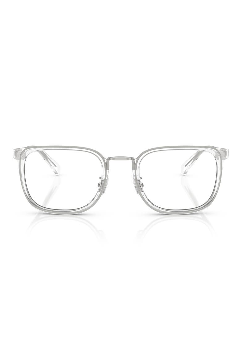 53mm Square Optical Glasses, Main, color, TRANSPARENT CLEAR / DEMO LENS