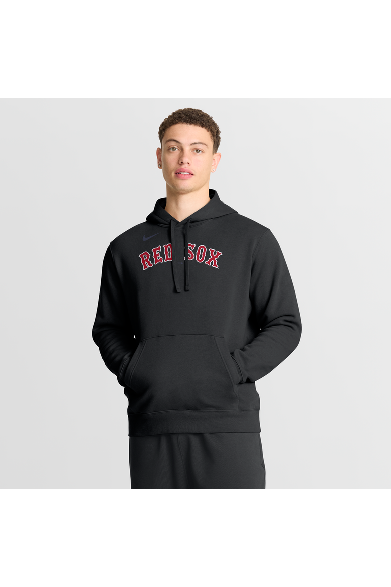 Men's Nike Black Boston Red Sox Dri-FIT Club Hoodie, Main, color, Black