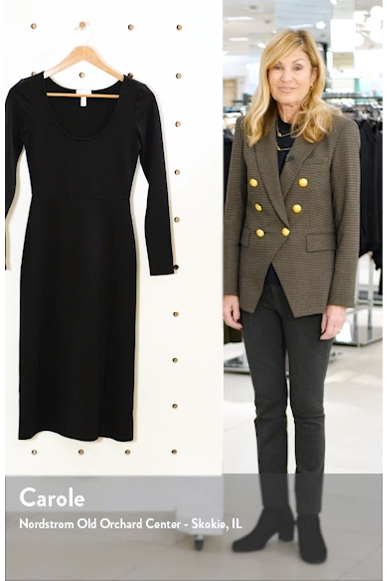 Long Sleeve Side Slit Midi Dress video
