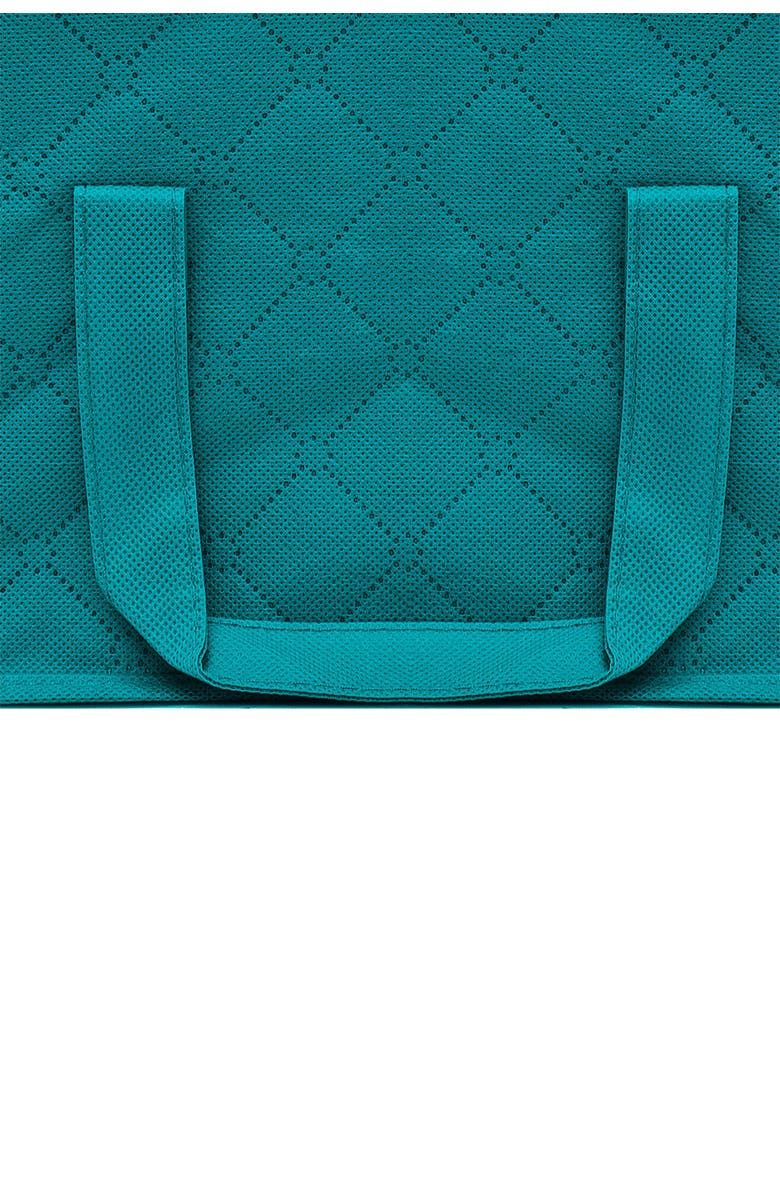 SORBUS Foldable  Large Clear Window & Carry Handles Storage Bag Organizer - Pack of 3 - Aqua, Alternate, color, 