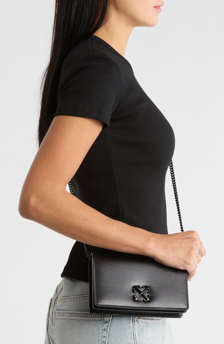 Off-White Jitney Leather Wallet On A Chain, Alternate, color, 