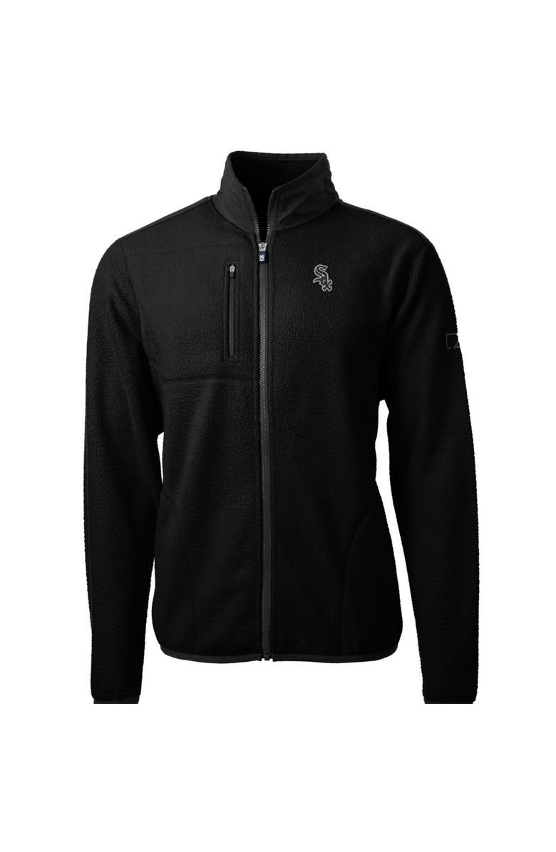 Cutter & Buck Men's Cutter & Buck Black Chicago White Sox Cascade Eco Sherpa Fleece Full-Zip Jacket, Main, color, 
