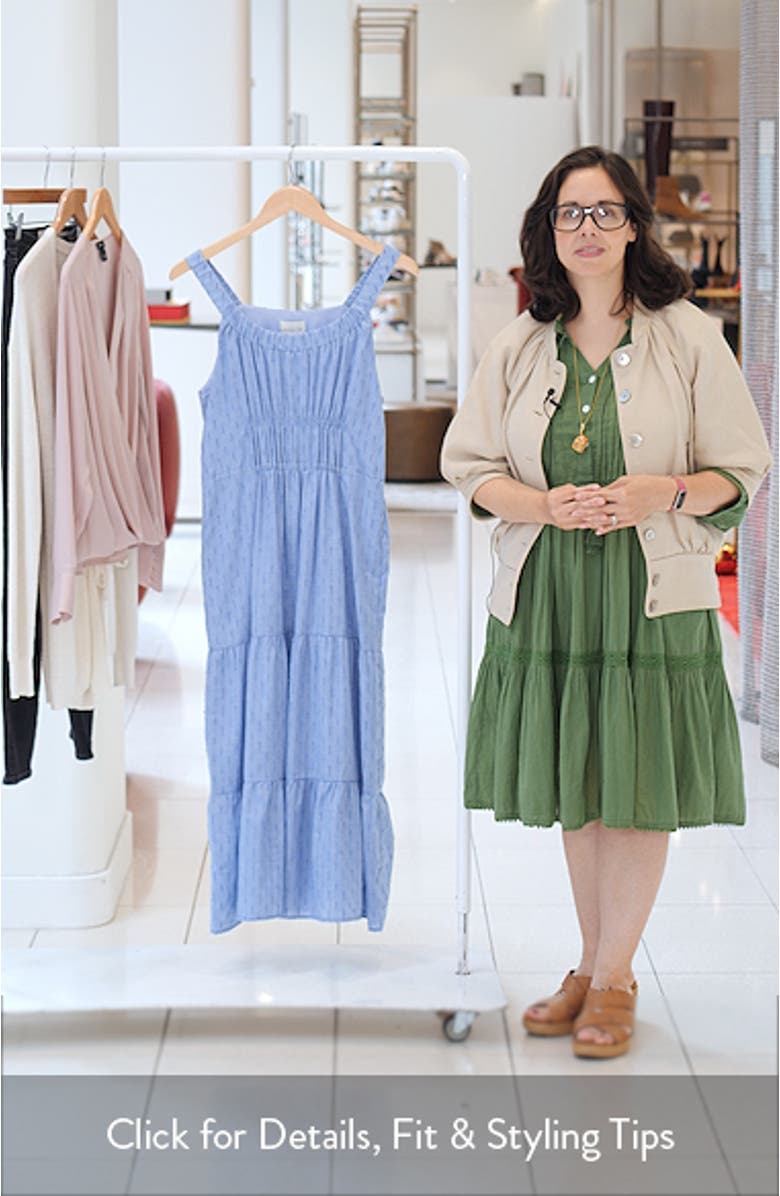 Rosali Textured Tiered Midi Dress, sales video thumbnail