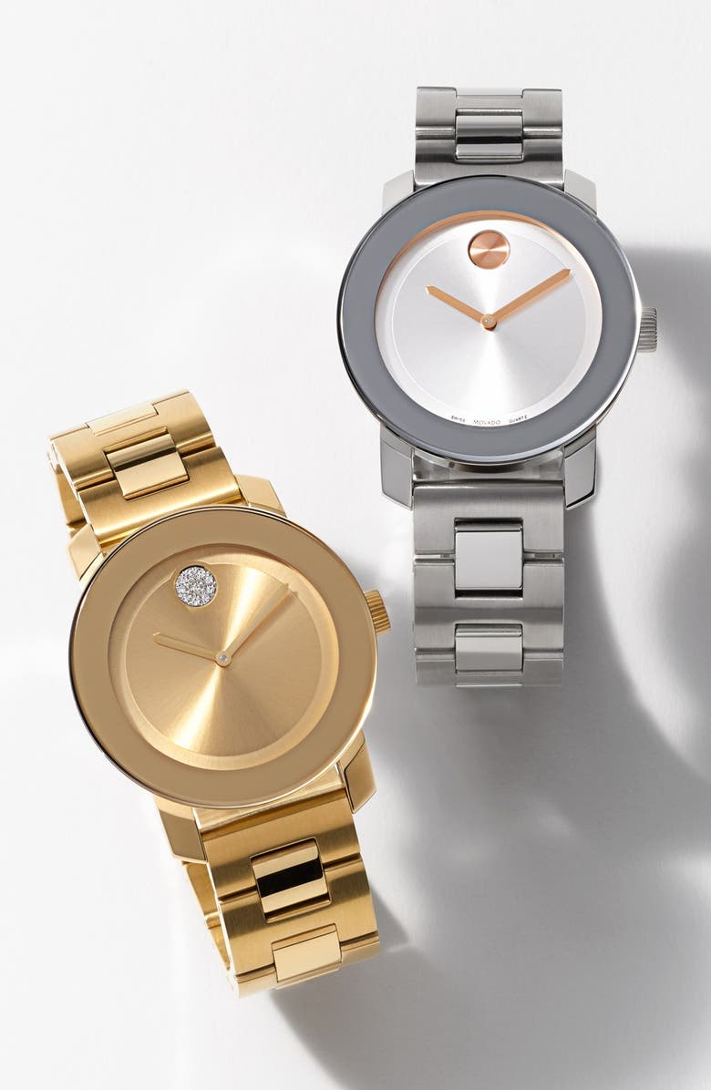 Movado 'Bold' Round Bracelet Watch, 36mm, Alternate, color, 