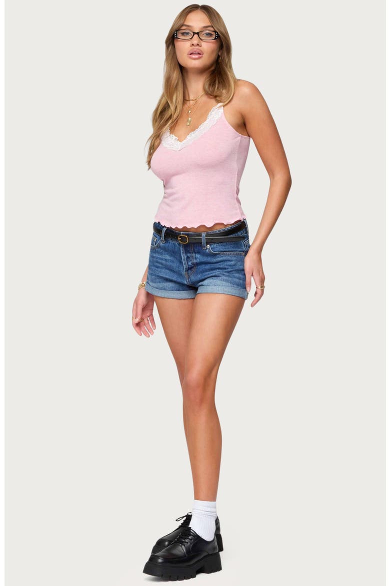 Gabrietta Lace Trim Camisole, Alternate, color, PINK-MELANGE