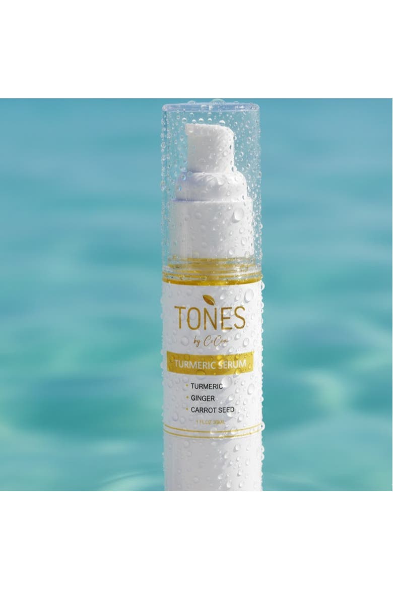 Turmeric Anti-Blemish and Brightening Facial Serum 30ml, Alternate, color, with golden and black words