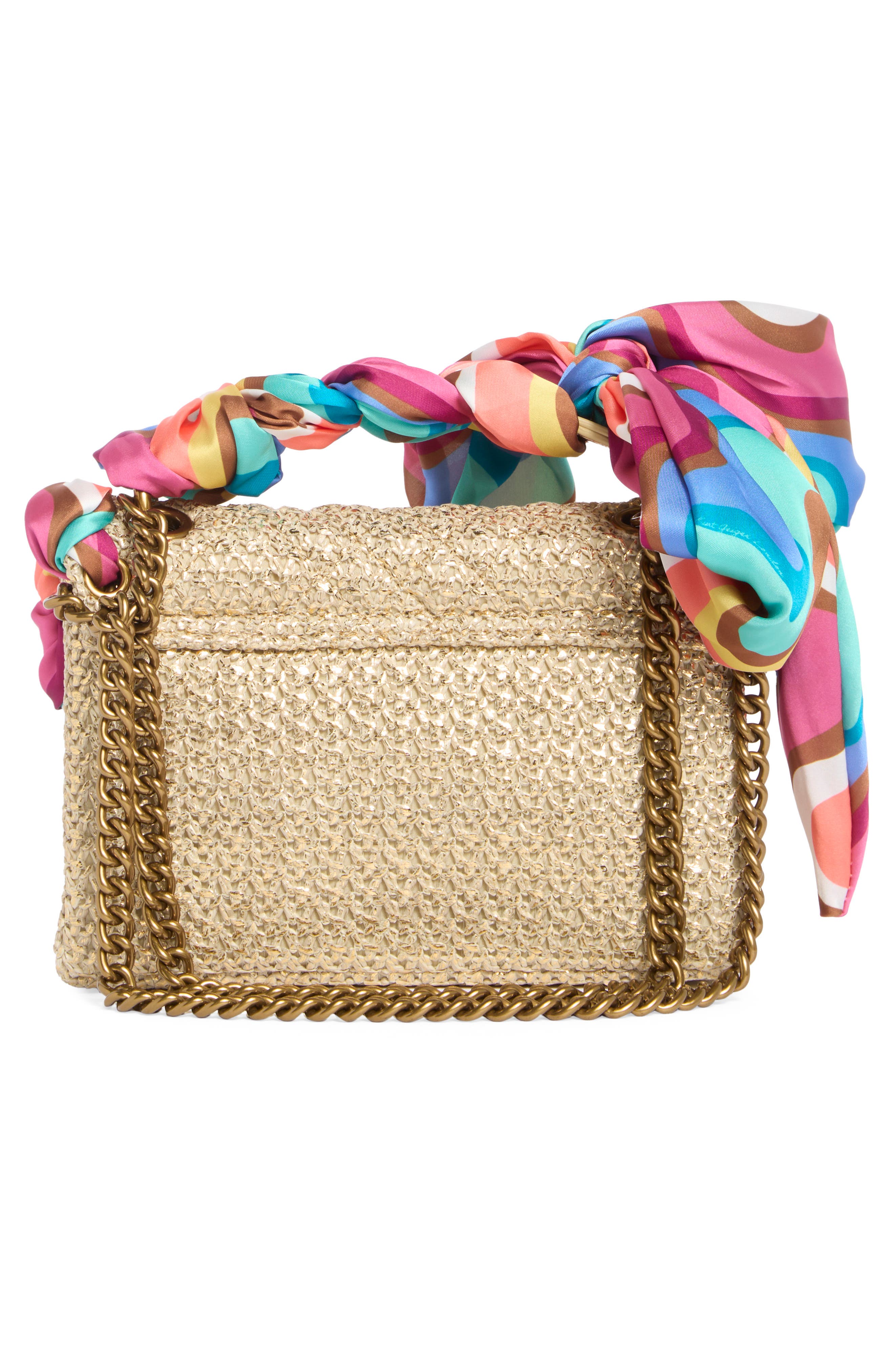 Kurt Geiger London Mini Brixton Scarf Shoulder Bag, Alternate, color, Gold