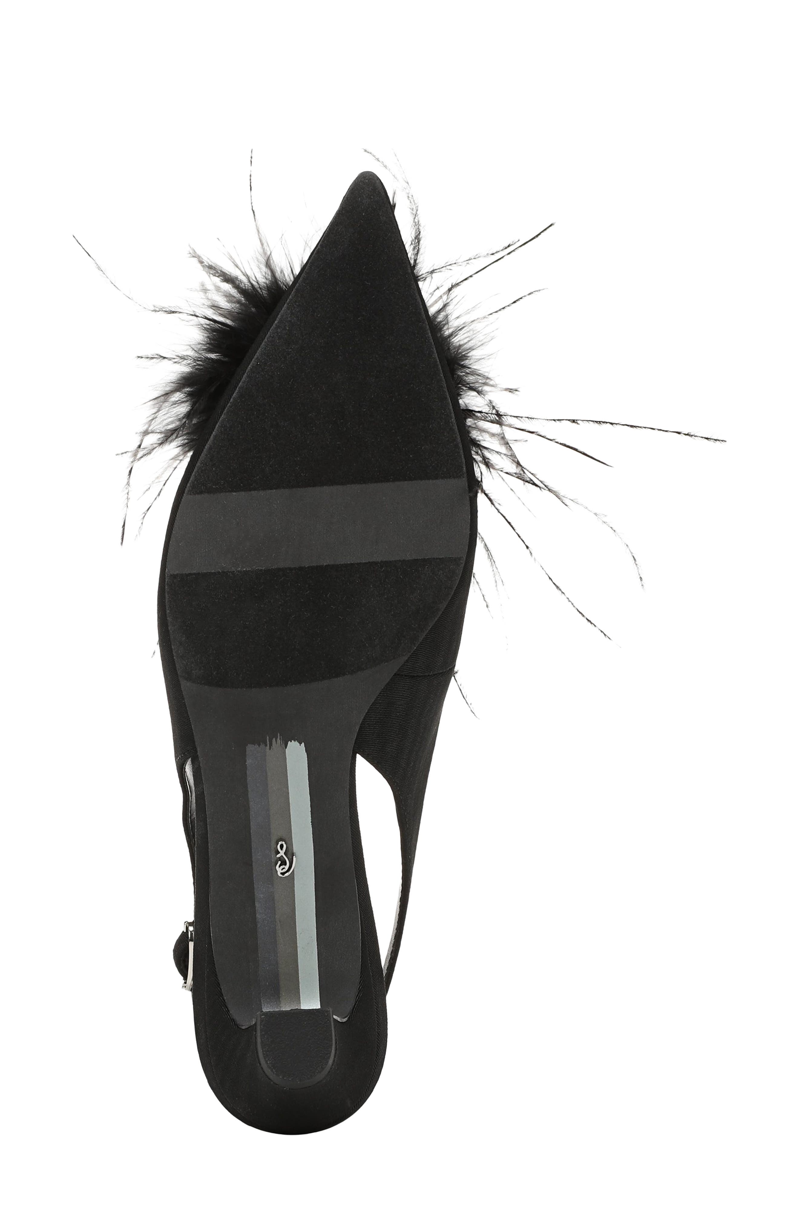 Finchfeather Slingback Pointed Toe Pump, Alternate, color, BLACK