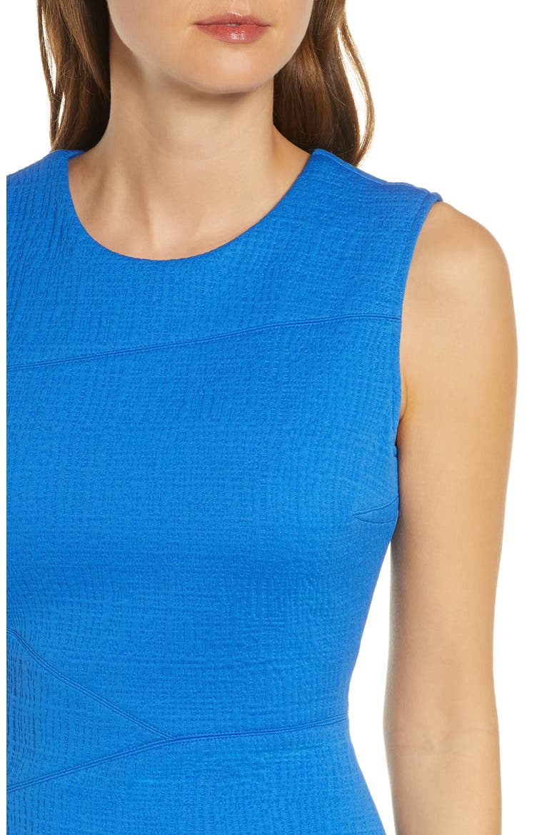 Textured Sleeveless Sheath Dress, Alternate, color, ROYAL BLUE