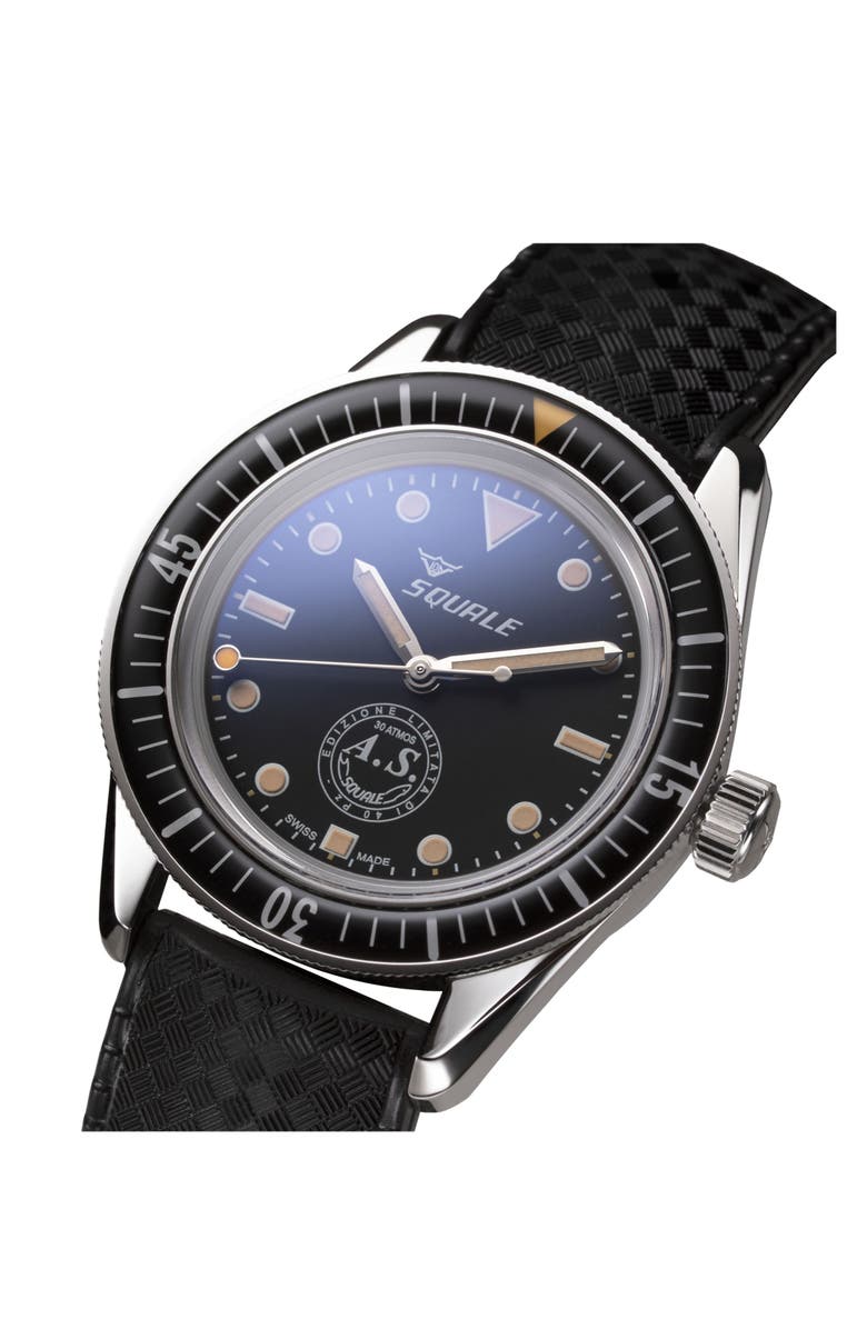 Fortela Vintage Re-Edition Submarine Watch, Alternate, color, Black