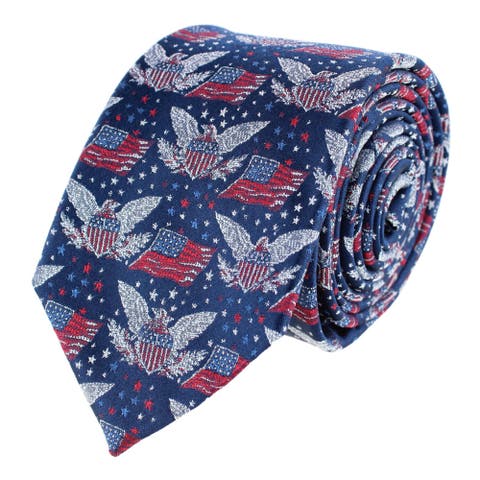 Legacy Soars Patriotic Bald Eagle Silk Novelty Necktie