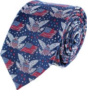 Trafalgar Legacy Soars Patriotic Bald Eagle Silk Novelty Necktie