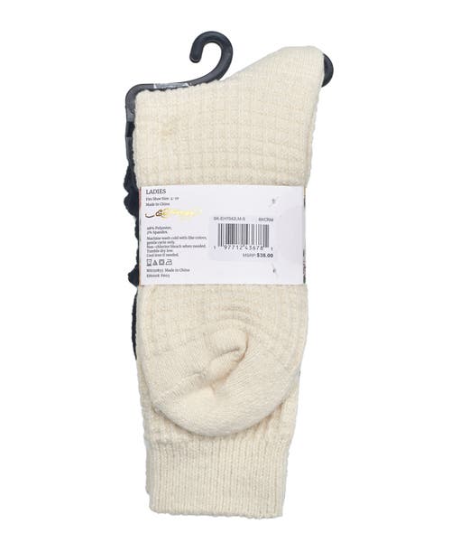 Ed Hardy Womens Rose Embroidery Waffle Knit Slouchy Sock 2-pack In Black