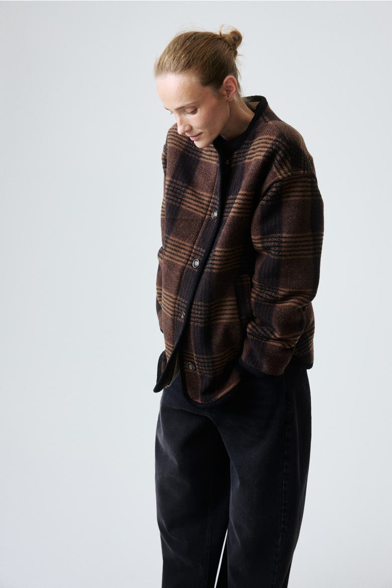 Mama Before & After Babywearing Jacket, Alternate, color, Brown/plaid