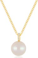 EF Collection Mother-of-Pearl & Diamond Pendant Necklace