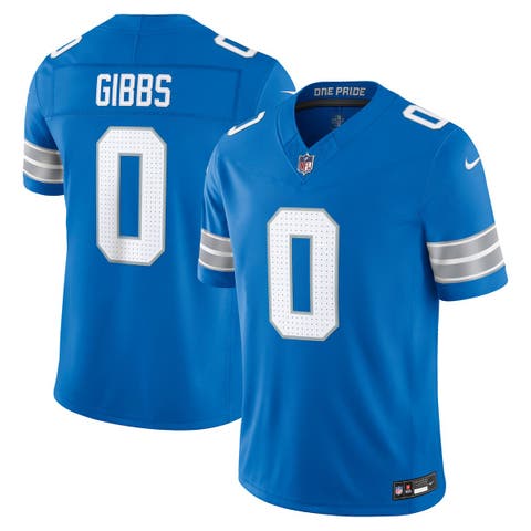 Men's Nike Jahmyr Gibbs Blue Detroit Lions Team Vapor F.U.S.E. Stitched Limited Jersey