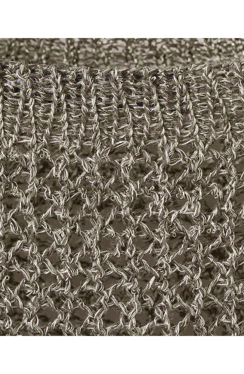 MANGO Luli Jersey Open Stitch Sweater, Alternate, color, Khaki Green