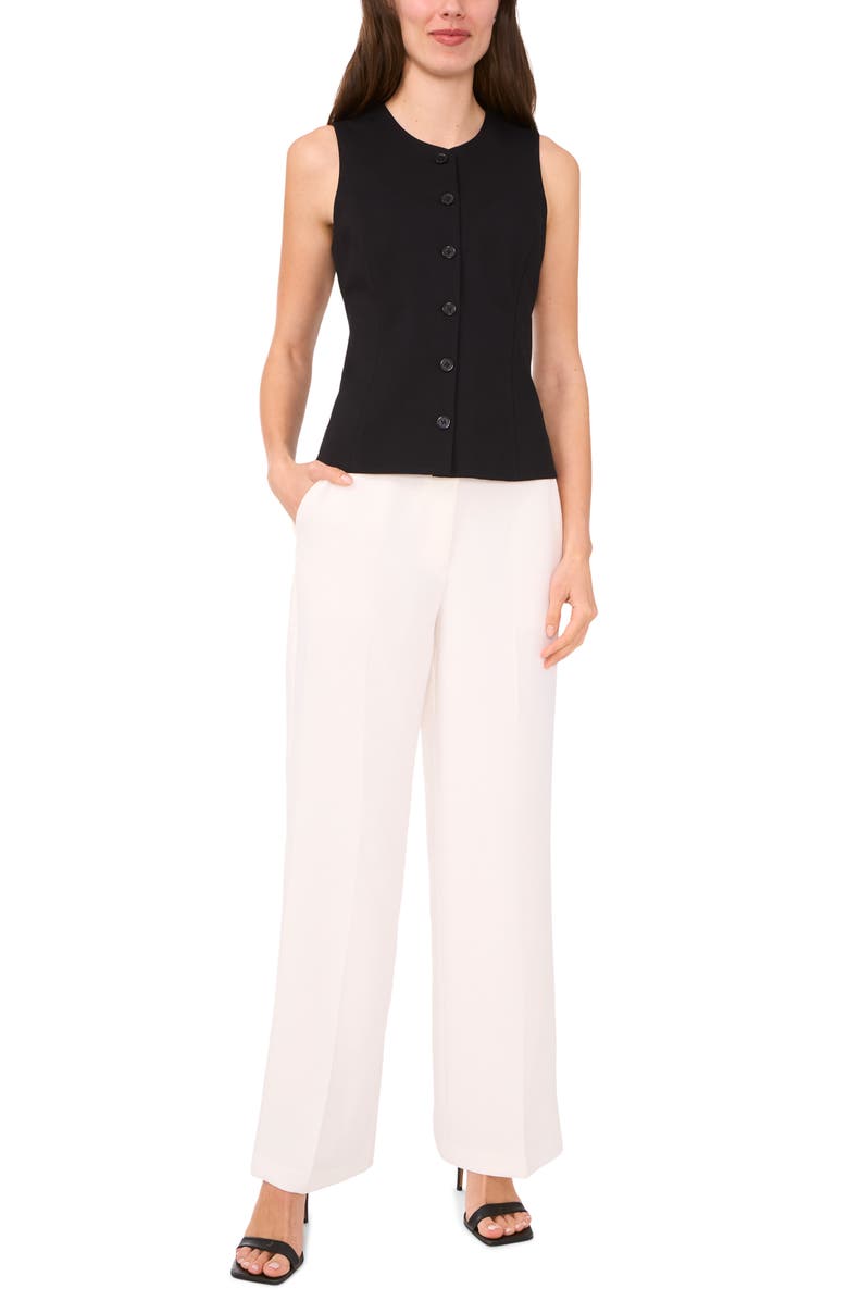 Halogen<sup>®</sup> Button-Up Vest, Alternate, color, Rich Black