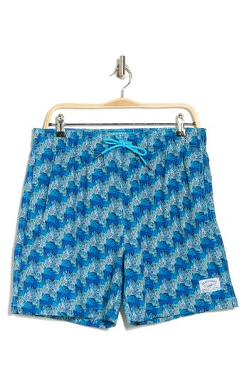 BEACH BROS BEACH BROS COLRA OVERLAP SWIM TRUNKS