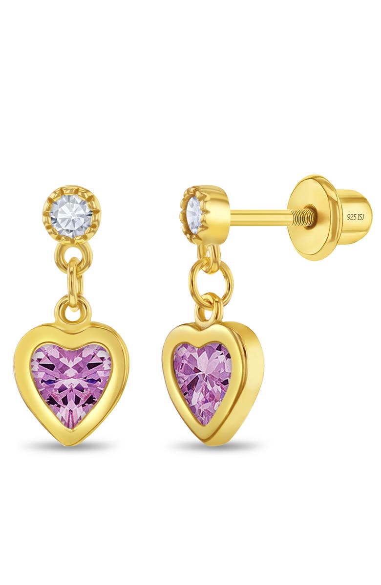 In Season Jewelry Dangle Hearts Girl Earrings, Main, color, Pink