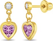 In Season Jewelry Dangle Hearts Girl Earrings