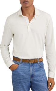 Reiss Portofino Long Sleeve Supima® Cotton Polo