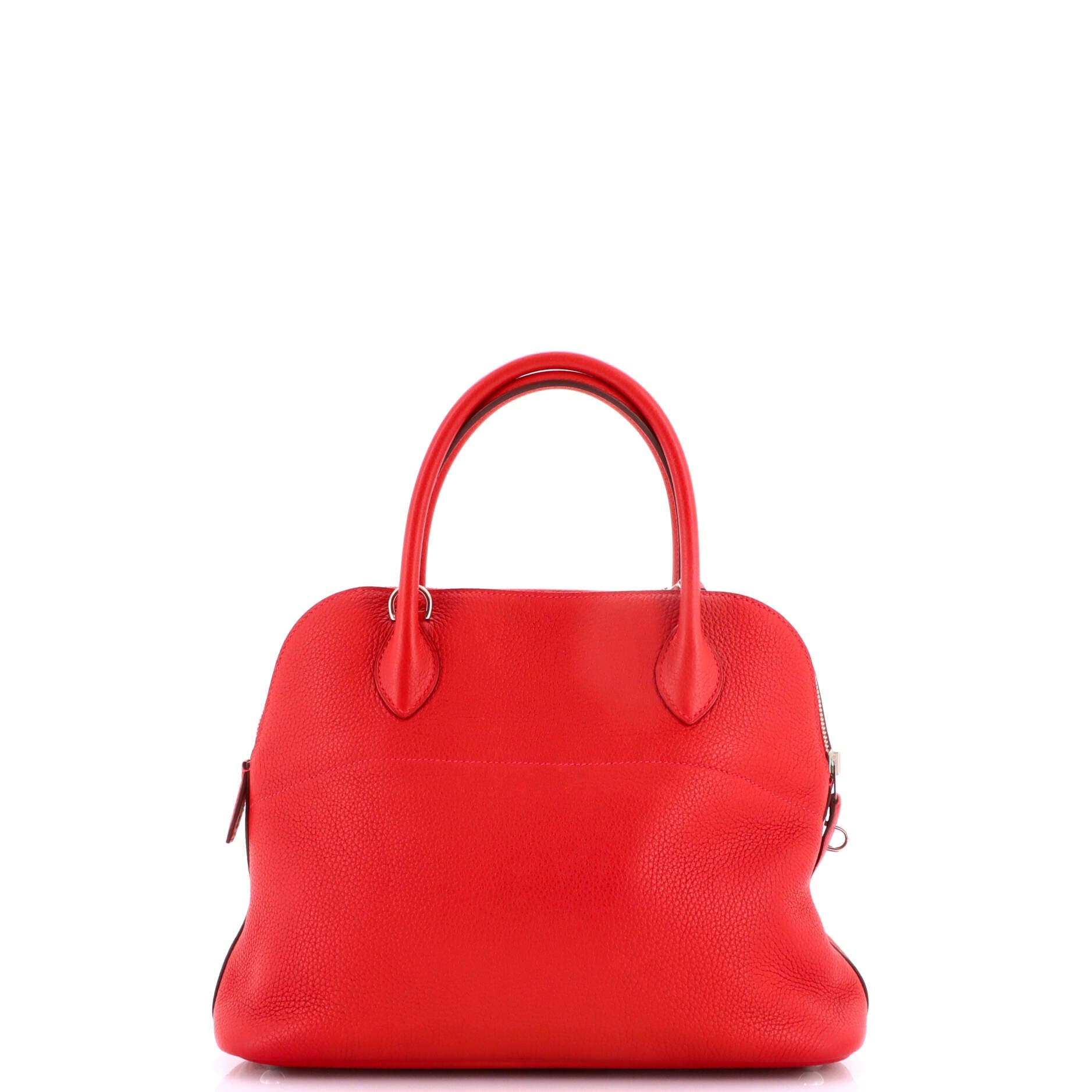 Pre-Owned Hermes Bolide Bag Clemence 31, Alternate, color, Rouge Casaque
