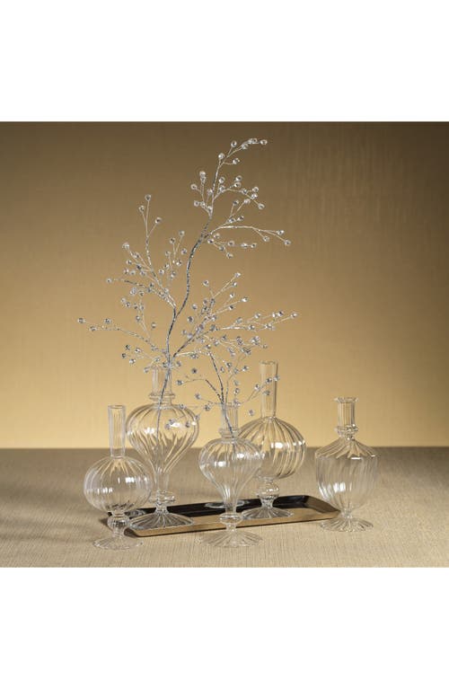 Zodax Vellum Spiral Footed Glass Vase In Transparent