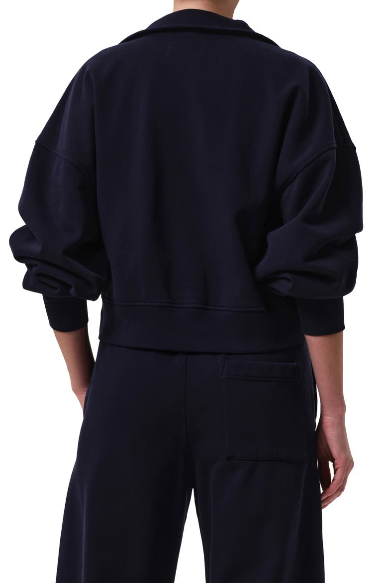 Mirelle Oversize Henley Sweatshirt, Alternate, color, NAVY