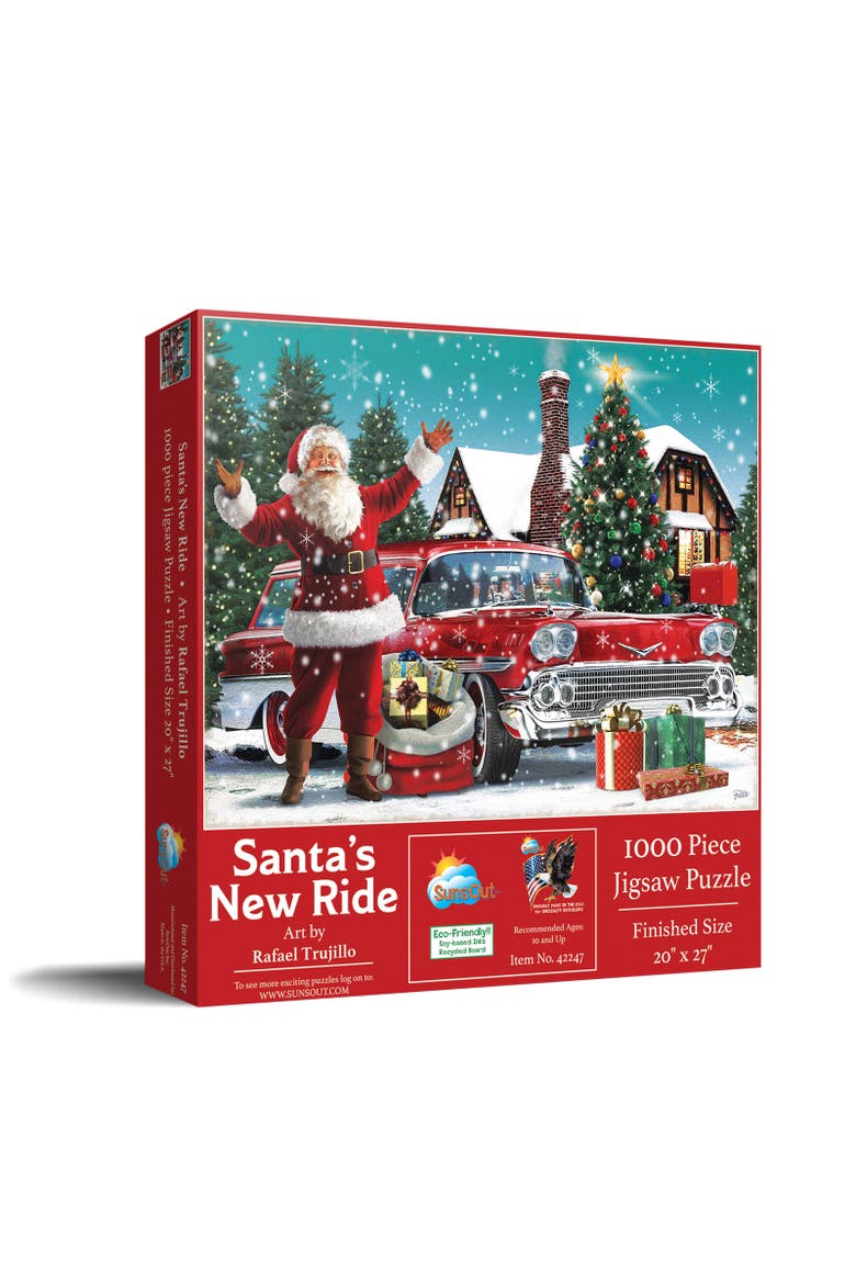 Santa's New Ride 1000 piece Jigsaw Puzzle for Adults, Main, color, Multicolor