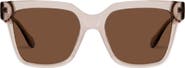Mohala Eyewear Hana 55mm Low Bridge Wide Width Polarized Square Sunglasses