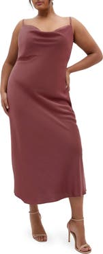 City Chic Satin Slipdress