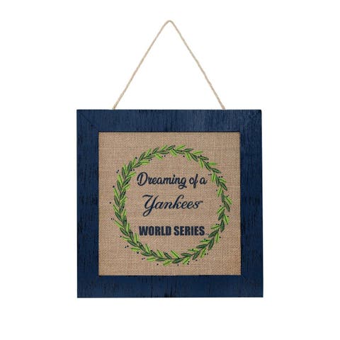 New York Yankees 12'' Double-Sided Burlap Sign