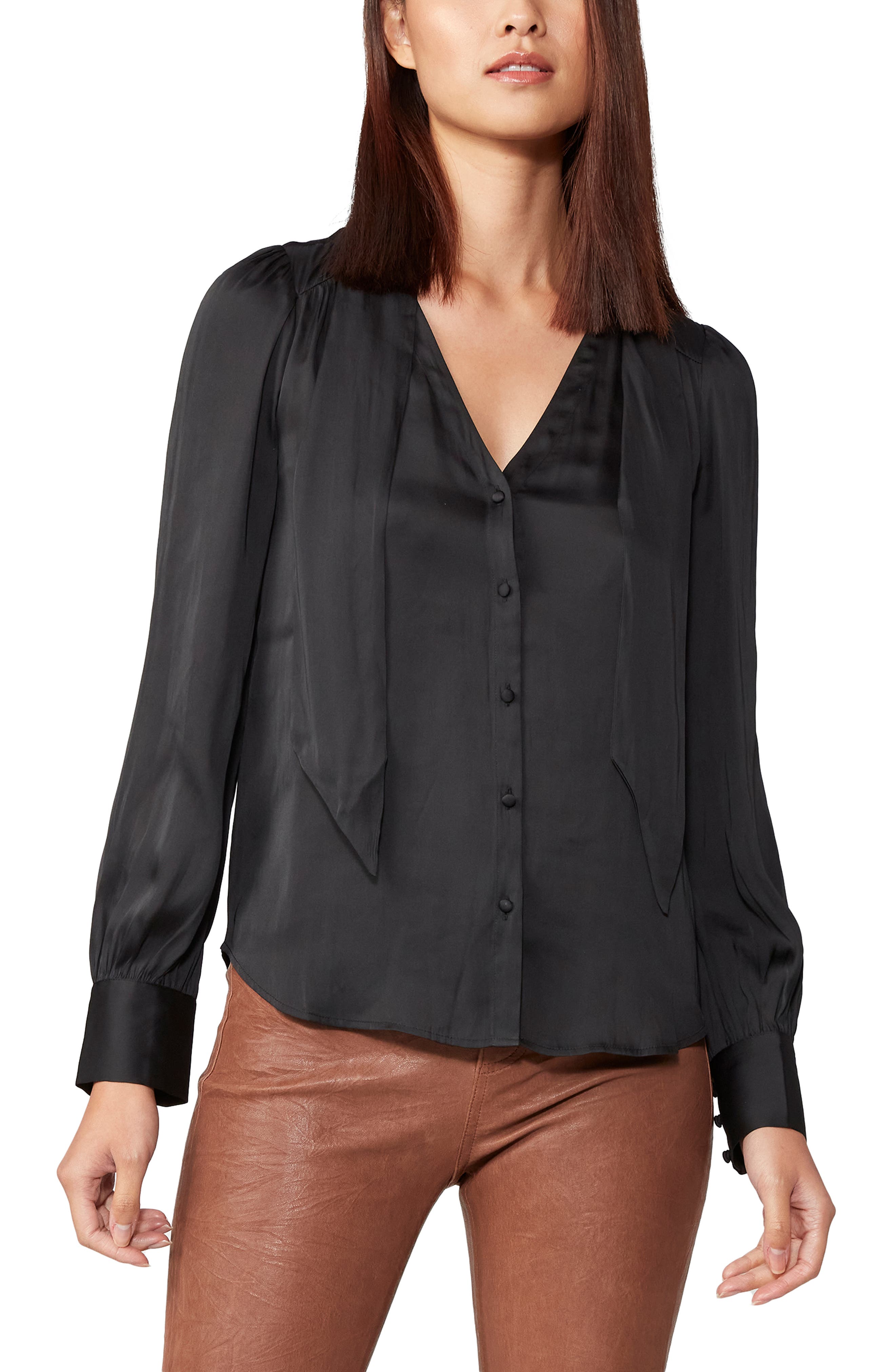 PAIGE Cleobelle Tie Neck Blouse