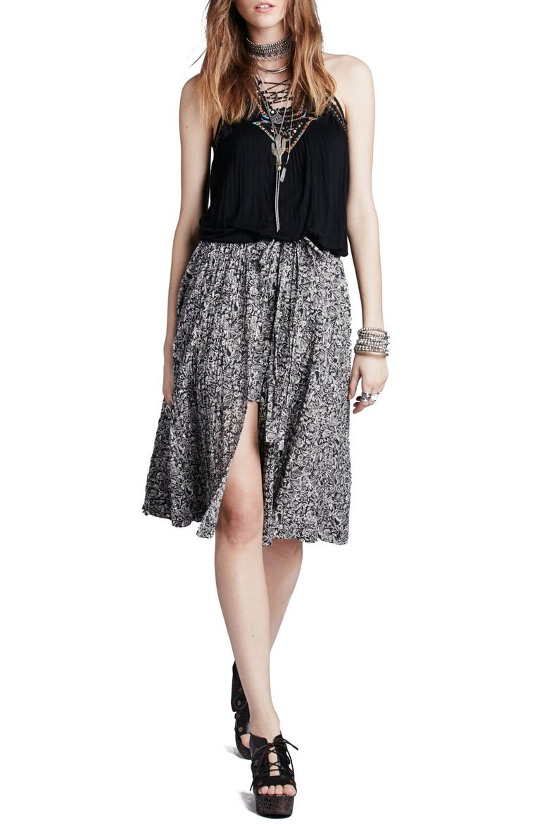 'Love Train' Wrap Skirt, Main, color, BLACK COMBO