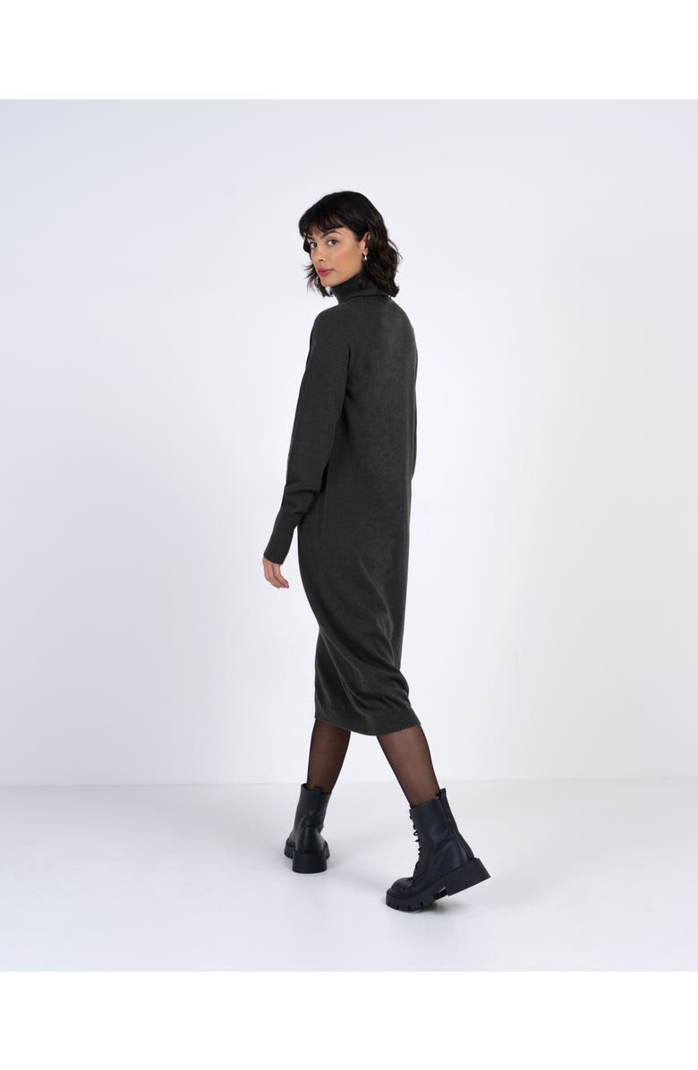 Kettlewell Turtle Neck Knitted Dress, Alternate, color, Charcoal Marl