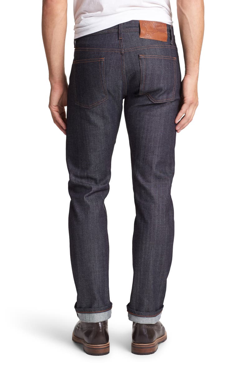 Weird Guy Slim Fit Raw Jeans, Alternate, color, STRETCH SELVEDGE
