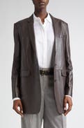 Michael Kors Collection Leather Boyfreind Blazer