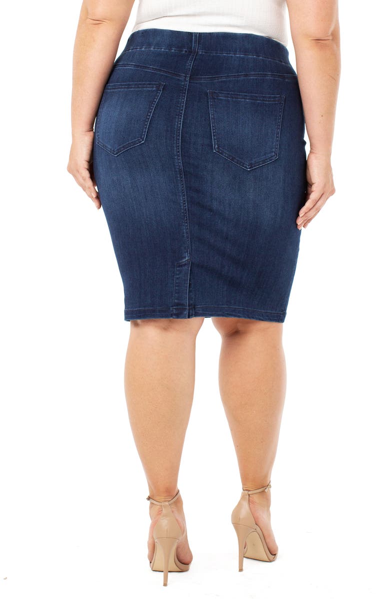 Liverpool Los Angeles Liverpool Chloe Pull-On Denim Pencil Skirt, Alternate, color, 