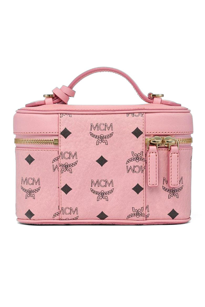 Aren Vanity Case in Visetos Leather Mix, Alternate, color, Soft Pink